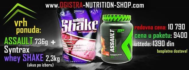 AKCIJA/ WHEY SHAKE + NO ASSAULT