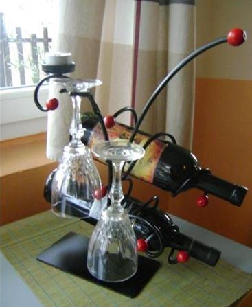 Stalak za vina, case, svecu