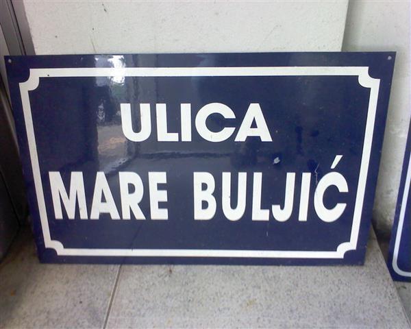 Naziv ulice table