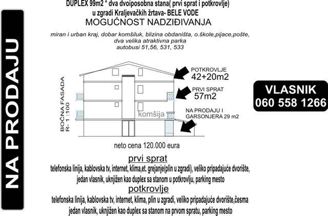 Duplex-99m2+garsonjera-26m2---Bele-Vode