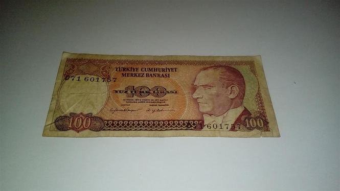 100 lira 1970. - Turska