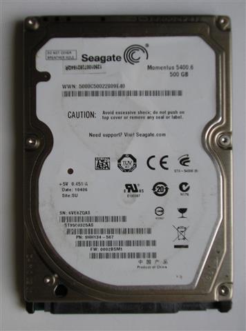 Hard Disk Seagate Momentus 500GB 2.5"