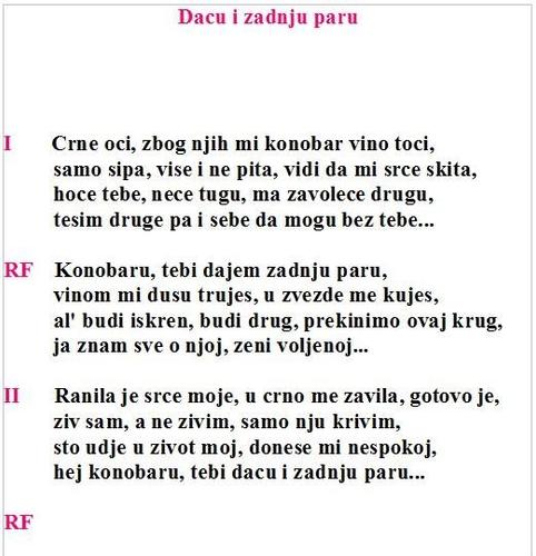 Tekstovi pesama
