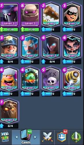 Clash Royale 11Legy(3 lvl2)