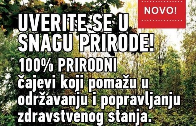 Preko 20 vrsta biljnih cajeva 