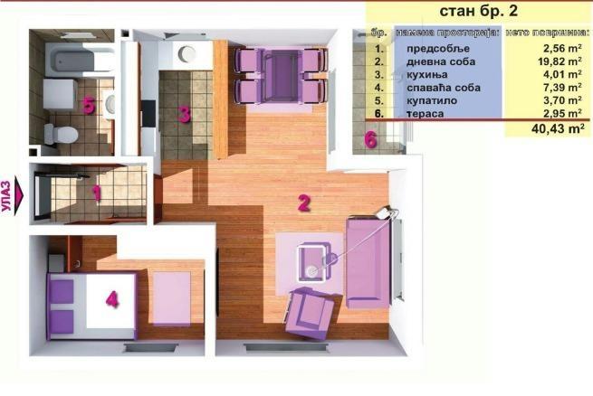 Stan od 40m2 u Zemun