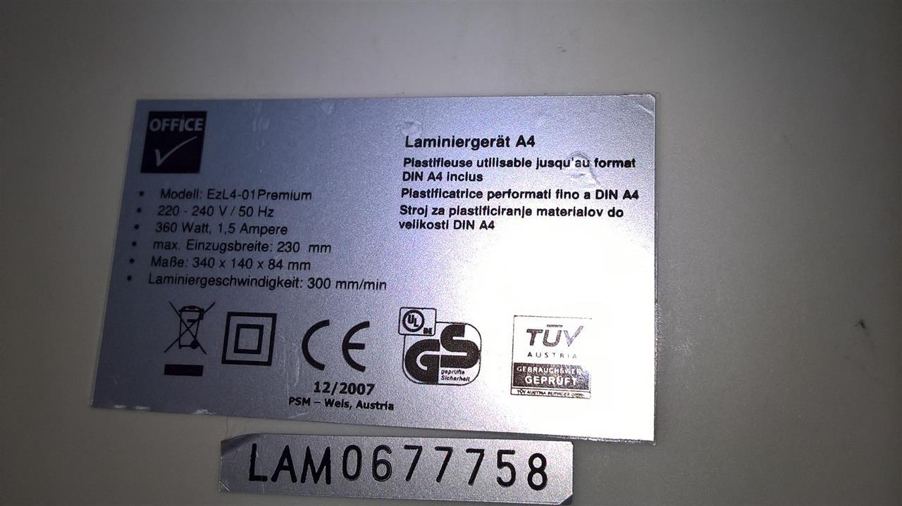 LAMINATOR-A4