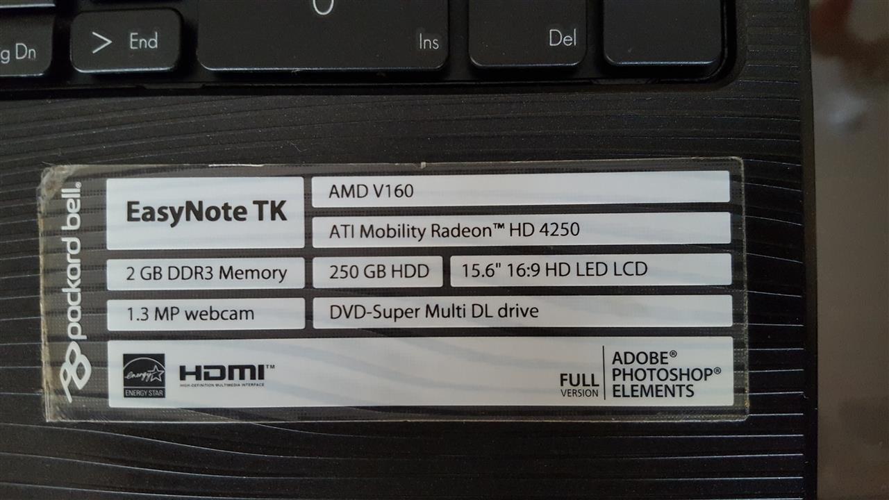 Lap-Top-Packard-Bell-Easy-Note-TK