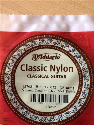 D'Addario Classic Nylon Guitar String B2