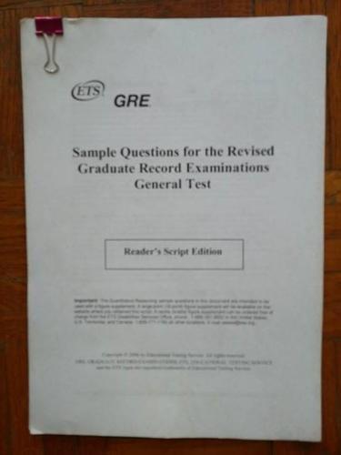Ets - GRE - Sample questions for the revised GRE t