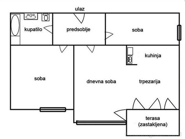 Dvoiposoban stan 60m2 u centar