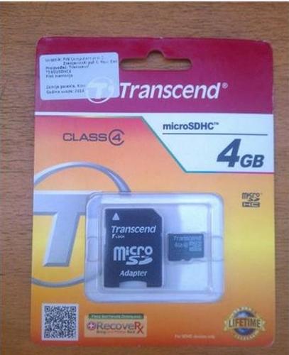 MicroSD 4gb NOVO Transcend class4