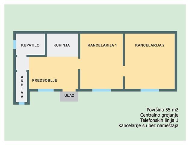 KANCELARIJE STAN 55m2 