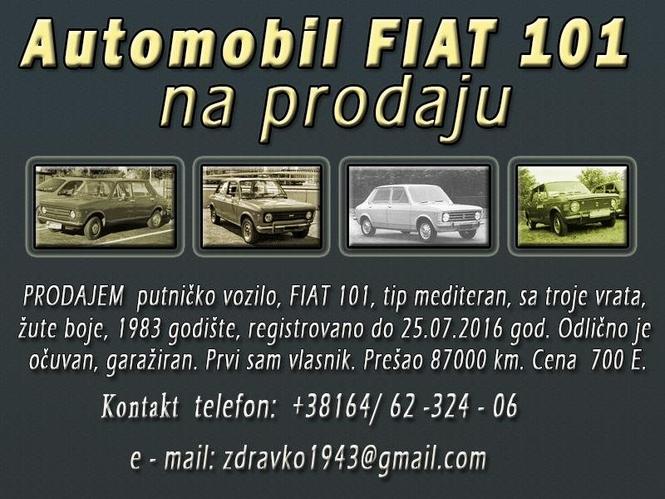 Fiat 101 tip Mediteran -83