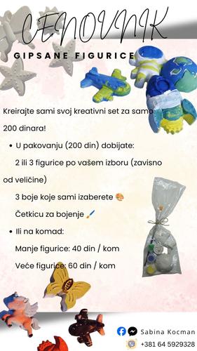 Ručno pravljene gipsane figurice