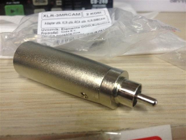 Adapter RCA Muski / XLR Muski