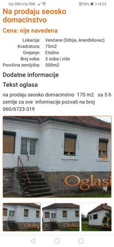 Na prodaju seosko domacinstvo