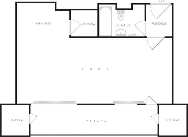 Temerin, stan 41 m2, strogi centar