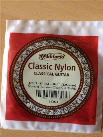 D'Addario Classic Nylon Guitar String G3