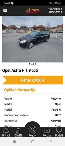Opel astra H karavan