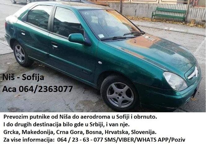 Prevoz putnika Nis - Sofija - Sofija - Nis
