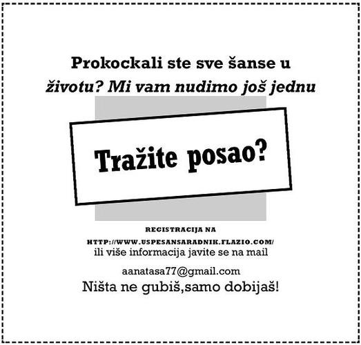 Trazimo saradnike za rad