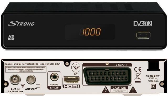Digitalni risiver STRONG Set Top Box SRT8201 DVB-T