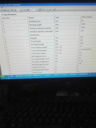 Apkant presa NC 63tx2500mm