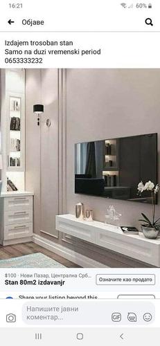 IZDAJEM STAN 80M2 TROSOBAN