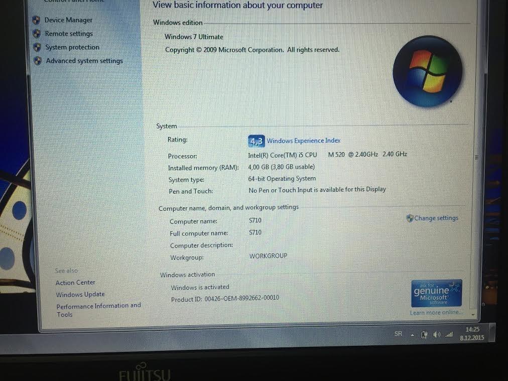 Fujitsu-S710-i5-4gb-160-14-+web-cam