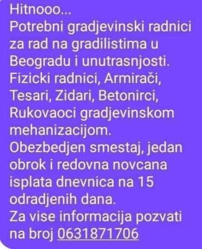 Potrebni Radnici