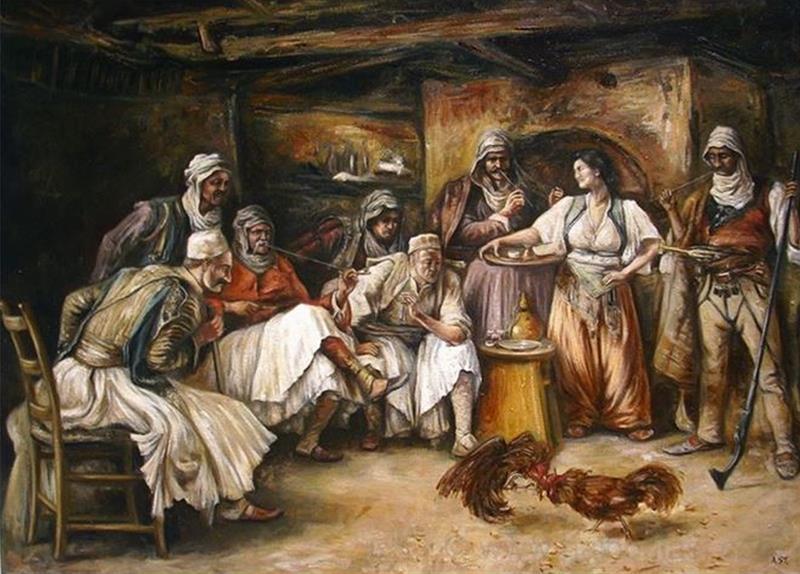 Ulje-na-platnu-Borba-petlova