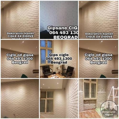 Bele dekorativne gipsane cigle