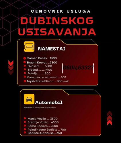 Dubinsko usisavanje nameštaja