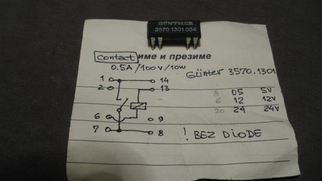 Reed rele 5v 12v 24v