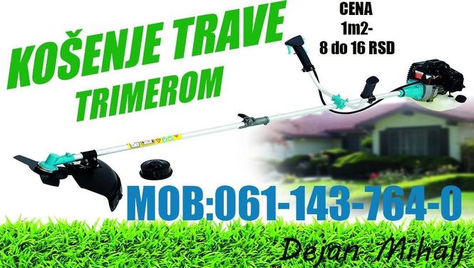 Kosenje trave trimerom