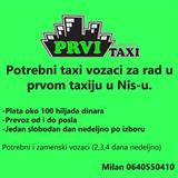 Potrebni taxi vozaci u Nisu