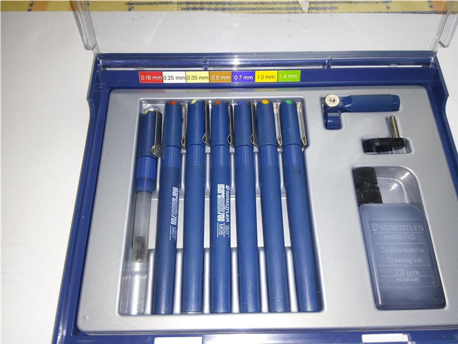 Rapidografi Rotring i Štedler