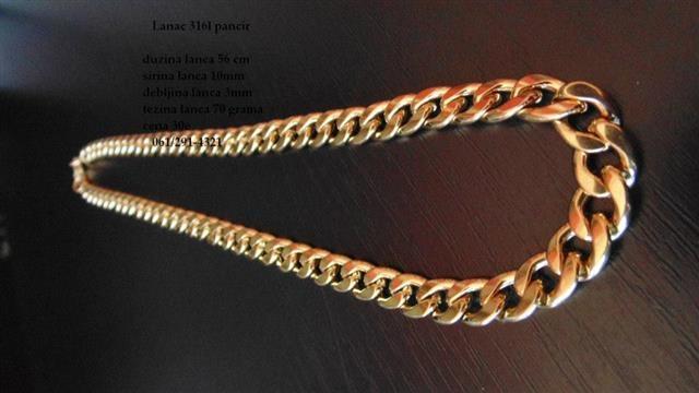 Lanac 316L plocice 70 grama