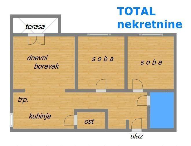 Uknjizen-trosoban-stan-u-centru-