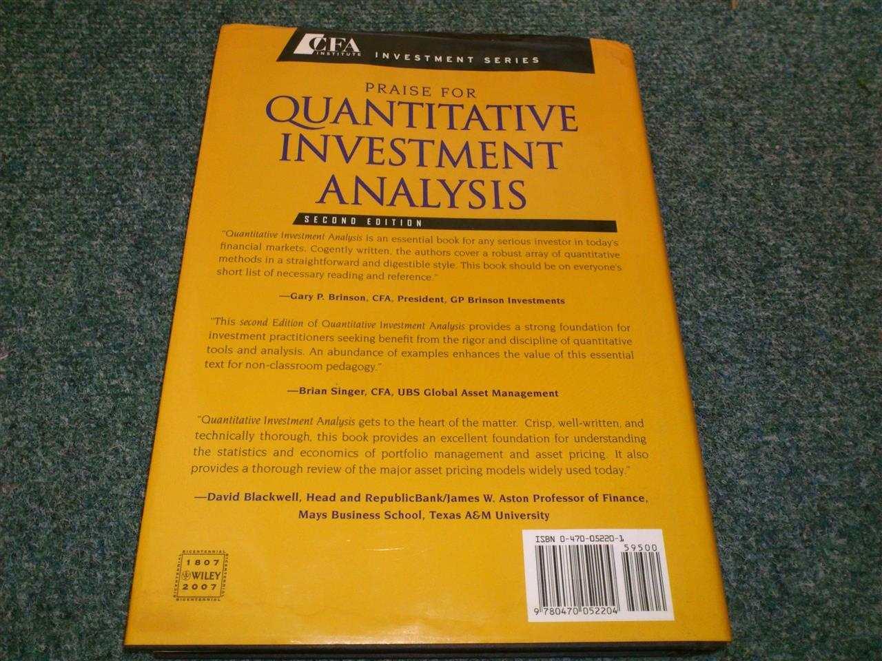Quantitative-Investment-Analysis---CFA