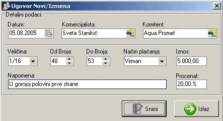 Program za oglasnike, casopise i novine