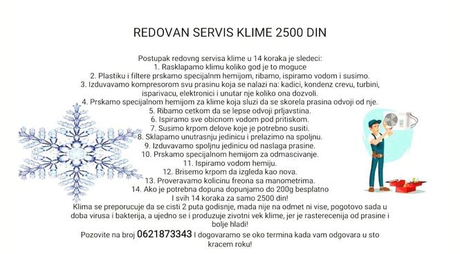 Redovan servis klime 2500