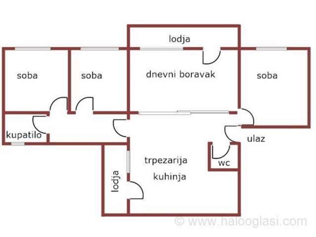 Uknjizen stan 110m2 - Cerak